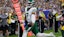 Jets quarterback Justin Fields (7) scores a touchdown.