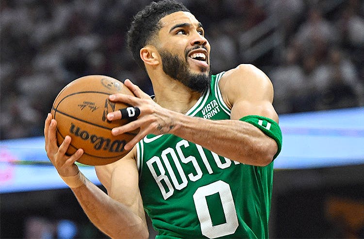 Boston Celtics All-Star forward Jayson Tatum in NBA action.