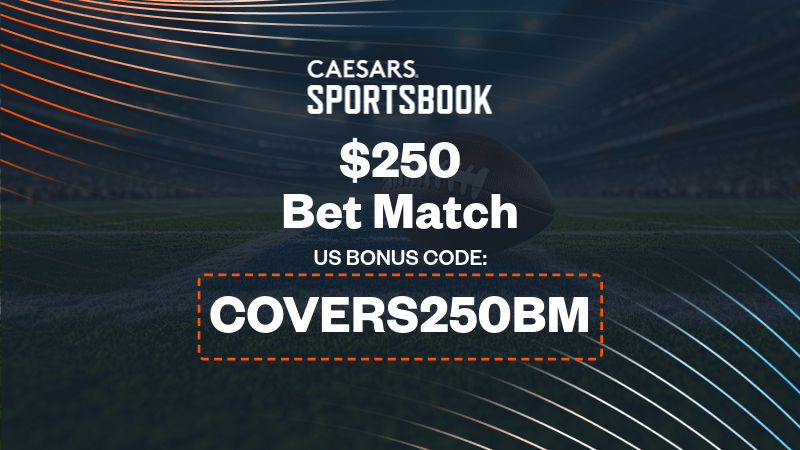 Use Caesars Sportsbook promo code "COVERS250BM" to claim a $250 bet match offer.