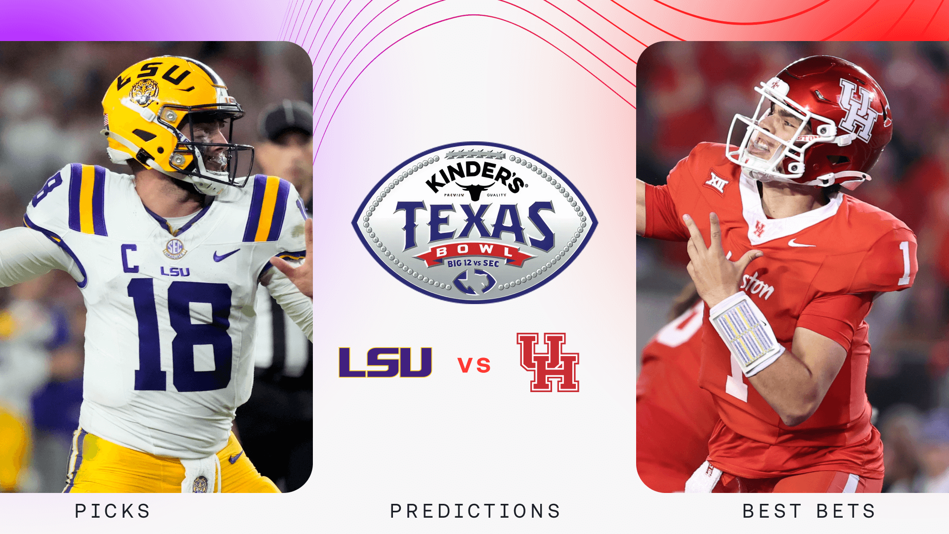 Garrett Nussmeier and Conner Weigman headline tonight's action at NRG Stadium. 