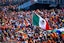 A view of the fans and a flag of Mexico at the start of the 2024 Formula One US Grand Prix at Circuit of the Americas. 