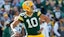 Green Bay Packers quarterback Jordan Love (10) passes the ball.