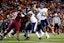 Virginia Cavaliers quarterback Tony Muskett (7) throws for a two point conversion during the third quarter against the Virginia Tech Hokies at Lane Stadium. Mandatory Credit: Peter Casey-Imagn Images