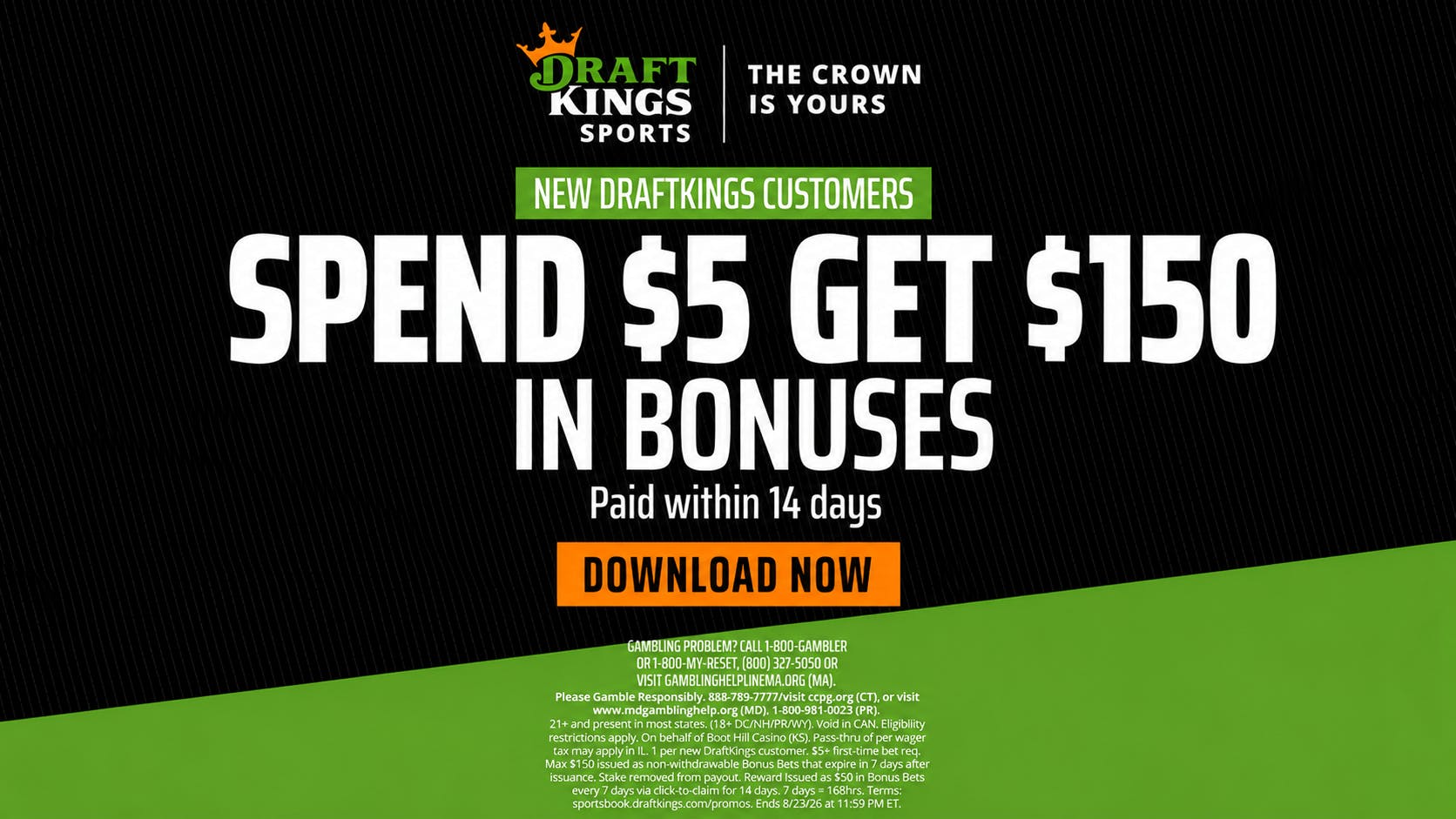 DraftKings Promo Code: Spend $5, Get $150 Bonus for Panthers vs. Jaguars on Friday