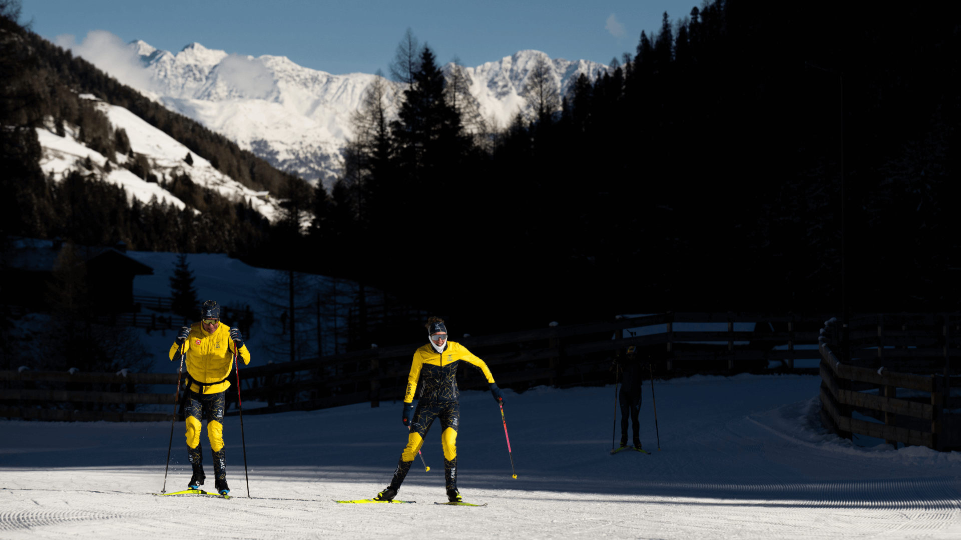 Hanna Öberg of the Swedish national biathlon team at a training session during day -6 of the 2026 Winter Olympics on January 31, 2026 in Martell. 