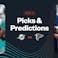 Promo image for Dolphins vs. Falcons, including Tua Tagovailoa and Bijan Robinson.