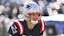 New England Patriots quarterback Drake Maye (10) warms up prior to the game against the Atlanta Falcons.