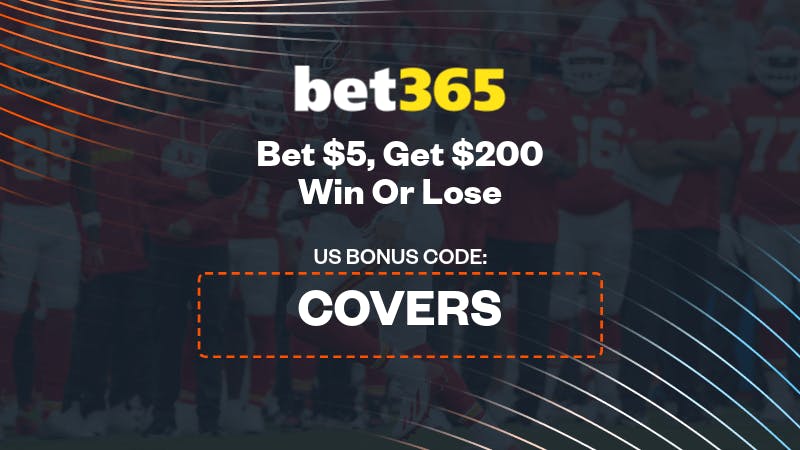 Bet365 Bonus Code 'COVERS' - Bet $5, Get $200 Bonus Bets For Kansas City vs NY Giants