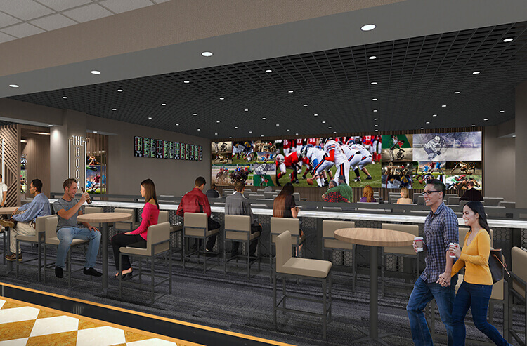 Rendering of the William Hill Sportsbook at Harrah’s