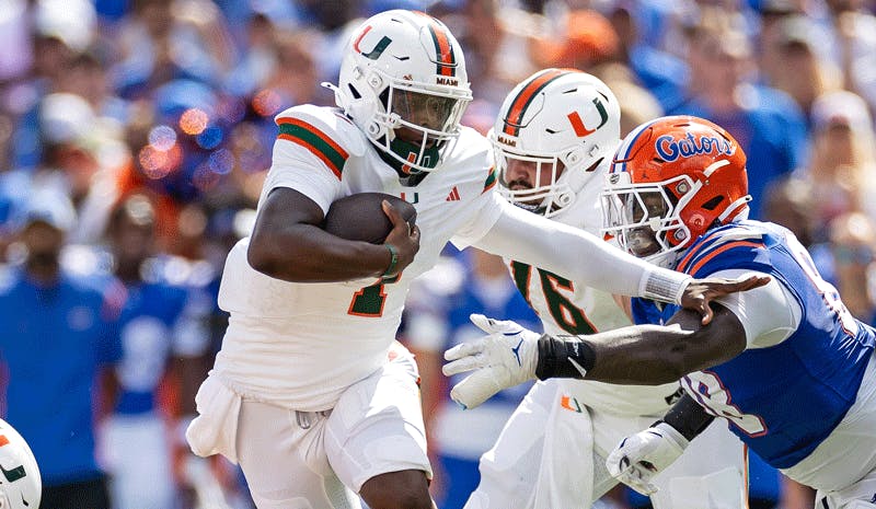 Cam Ward Miami Hurricanes ACC championship odds