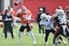 Cleveland Browns quarterback Shedeur Sanders (12) throws a pass during training camp at CrossCountry Mortgage Campus. Ken Blaze-Imagn Images