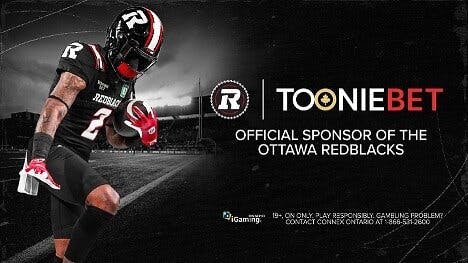 ToonieBet Adds Redblacks Partnership to Growing CFL Presence