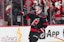 Carolina Hurricanes right wing Andrei Svechnikov (37) celebrates his goal against the New Jersey Devils during the second period in game five of the first round of the 2025 Stanley Cup Playoffs at Lenovo Center. James Guillory-Imagn Images