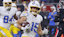 Los Angeles Chargers wide receiver Ladd McConkey (15) scores on a pass in the fourth quarter against the Houston Texans in an AFC wild card game at NRG Stadium.
