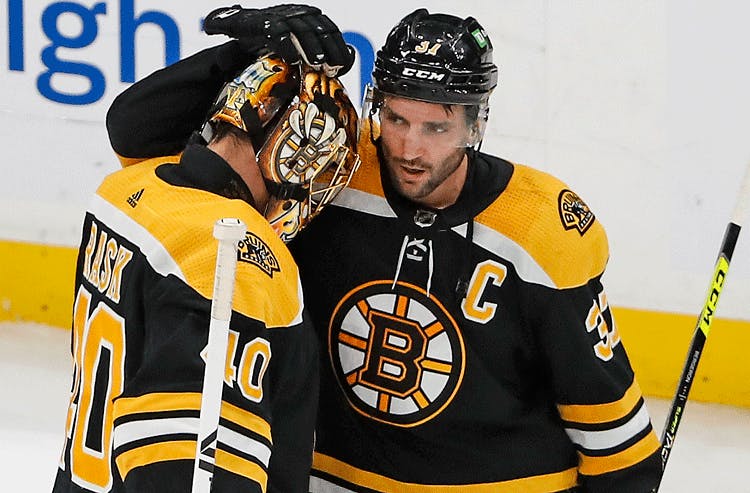 Tuukka Rask Patrice Bergeron Boston Bruins NHL