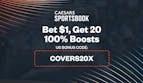 Caesars Sportsbook Promo Code 'COVERS20X': Get 20 100% Profit Boosts With a $1 Bet On Jays-Mariners