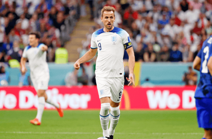 England national team player Harry Kane in action.