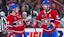 Montreal Canadiens defenseman Mike Matheson (8) celebrates his goal with center Nick Suzuki (14) against the Toronto Maple Leafs during the first period at Bell Centre.