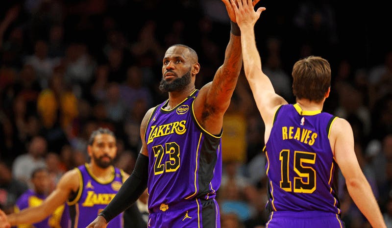 LeBron James Austin Reaves Los Angeles Lakers NBA