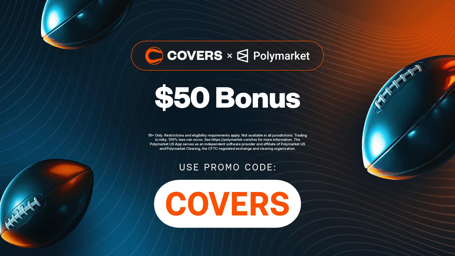 Polymarket Promo Code COVERS: Deposit $10 Today, Get $50 To Trade on NFL Week 3 Prediction Markets