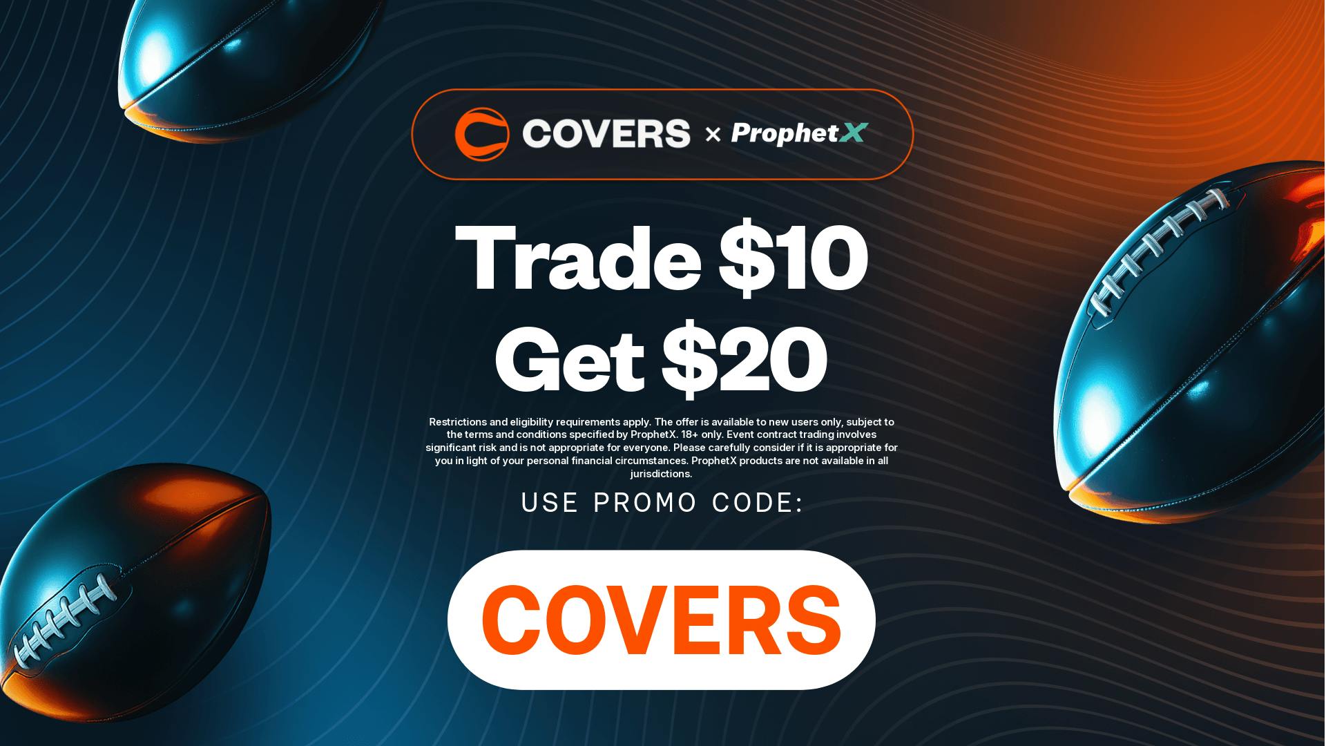 ProphetX Promo Code COVERS: Get $20 Trading Bonus for Packers vs. Steelers, NFL Prediction Markets