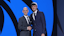 Cooper Flagg poses with NBA commissioner Adam Silver after being selected as first overall by the Dallas Mavericks in the first round of the 2025 NBA Draft.