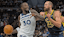 Minnesota Timberwolves forward Julius Randle (30) drives to the basket as Indiana Pacers center Jay Huff (32) defends during the first quarter at Target Center.
