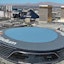 An aerial view of Allegiant Stadium and the Las Vegas strip.
