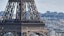 Paris Summer Olympics rings at the Eiffel Tower