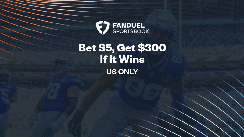 No FanDuel promo code needed for Monday Night Football Texans vs Seahawks. Bet $5, get $300 bonus bets if your first wager wins.