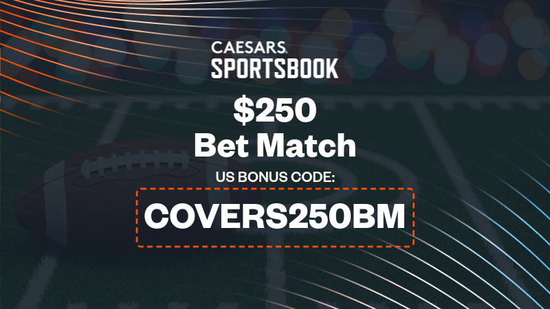 Use Caesars Sportsbook promo code "COVERS250BM" to claim a $250 bet match offer.