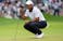 Tiger Woods plans his putt on the second green during the second day of the PGA Championship at Valhalla Golf Club on Friday, May 17, 2024.