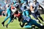 Tennessee Titans running back Derrick Henry (22) dives into the end zone for a touchdown against the Jacksonville Jaguars at TIAA Bank Field Sunday, Oct. 10, 2021 in Jacksonville, Fla.