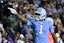 North Carolina Tar Heels wide receiver Jordan Shipp (1) signals first down in the first quarter at Kenan Stadium. Bob Donnan-Imagn Images
