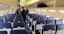 This is a view of the interior cabin of the 149-seat 737-700 jetliner Avelo Airlines used on its inaugural nonstop flight to Daytona Beach International Airport from New Haven, Connecticut, shortly before it prepares to board passengers back to New England