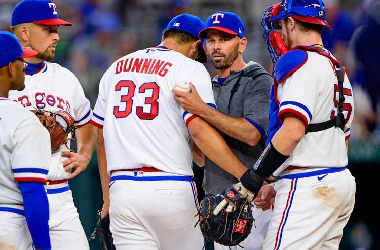 Dane Dunning Texas Rangers MLB picks