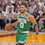Boston Celtics All-Star forward Jayson Tatum in NBA action.