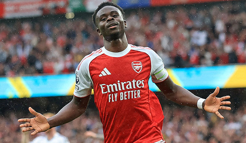 Bukayo Saka Arsenal UCL