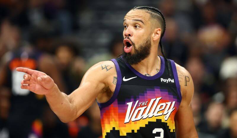 Phoenix Suns forward Dillon Brooks (3) against the Houston Rockets.