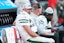 New York Jets quarterback Aaron Rodgers (8) looks on against the Arizona Cardinals during the second half at State Farm Stadium. Mandatory Credit: Joe Camporeale-Imagn Images