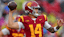Southern California Trojans quarterback Jayden Maiava (14) throws against the Iowa Hawkeyes during the first half at the Los Angeles Memorial Coliseum.