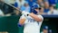 Kansas City Royals first baseman Vinnie Pasquantino (9) hits a home run.