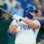 Kansas City Royals first baseman Vinnie Pasquantino (9) hits a home run.