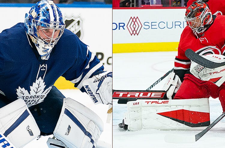 Jack Campbell Toronto Maple Leafs Frederik Andersen Carolina Hurricanes NHL