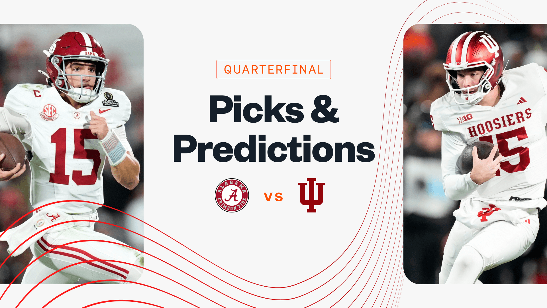 Alabama vs Indiana Prediction, Picks & Odds for Today — Rose Bowl CFP Quarterfinal Game