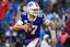 Buffalo Bills quarterback Josh Allen (17) runs with the ball against the Indianapolis Colts during the second half at Highmark Stadium.