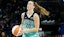 New York Liberty guard Sabrina Ionescu (20) looks to shoot.