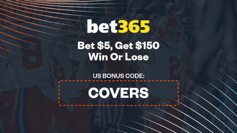 Use bet365 bonus code "COVERS" to Bet $5, and get $150 bonus bets, win or lose on your first bet. - IMAGN IMAGES