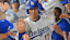 Los Angeles Dodgers designated hitter Shohei Ohtani (17) celebrates after hitting a two run home run.