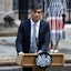 Rishi Sunak makes his resignation speech, his last as British Prime Minister outside 10 Downing Street. The opposition Labour Party won a landslide victory in the 2024 general election. (Photo by Tejas Sandhu / SOPA Images/Sipa USA)